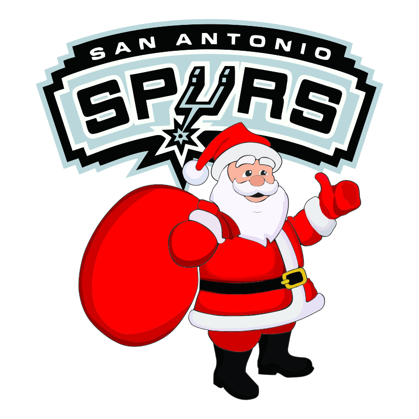 San Antonio Spurs Santa Claus Logo iron on paper